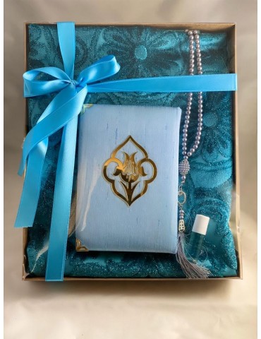 coffret tapis livre de coran et chapelet
